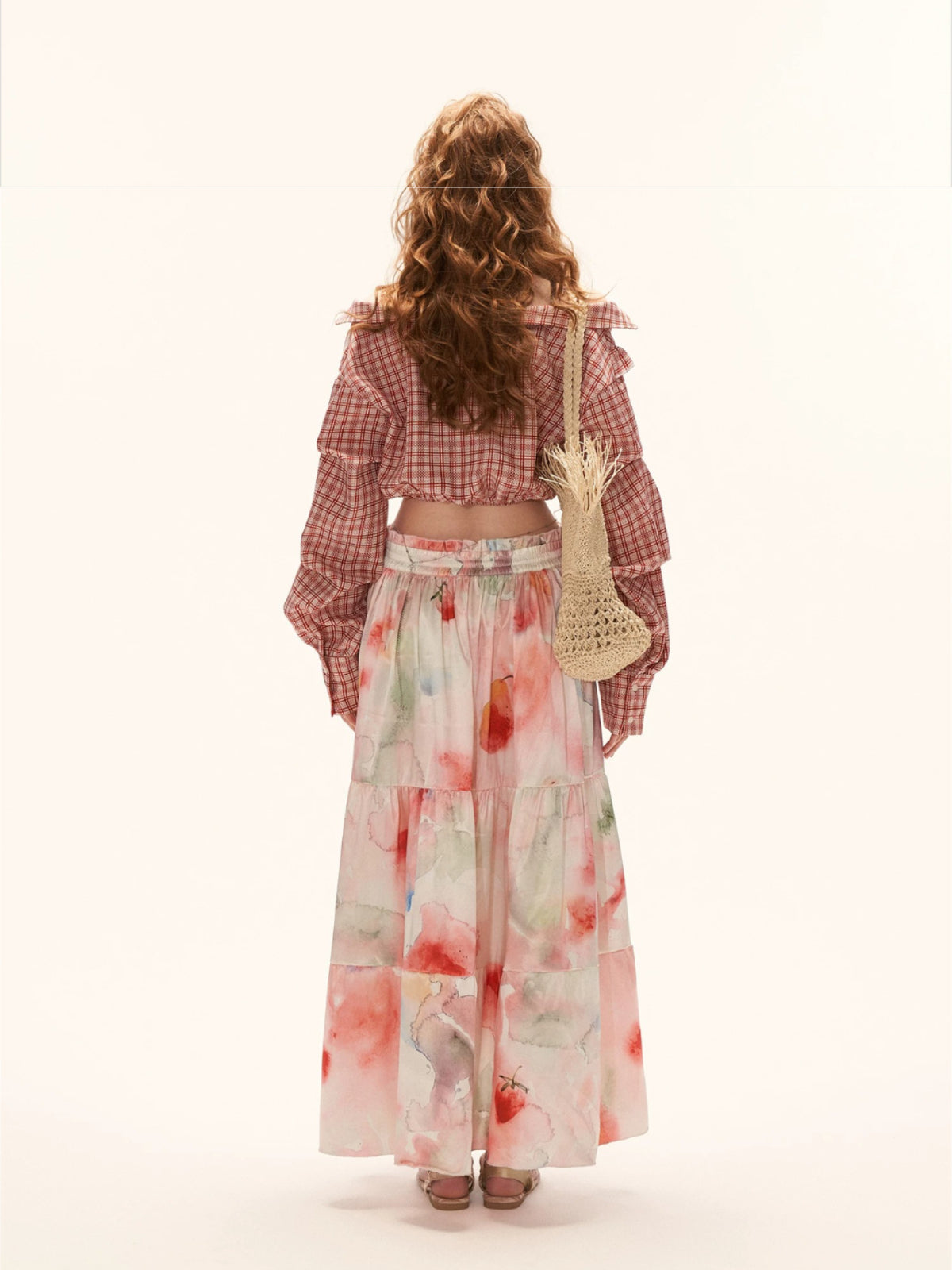 Watercolor Fruit Puff Sleeve Set