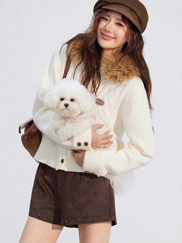 Studded Faux Suede Shorts