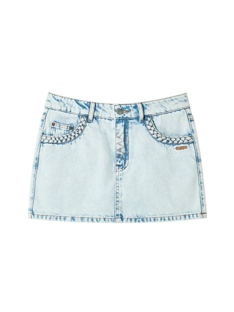 Wheat Denim Skirt