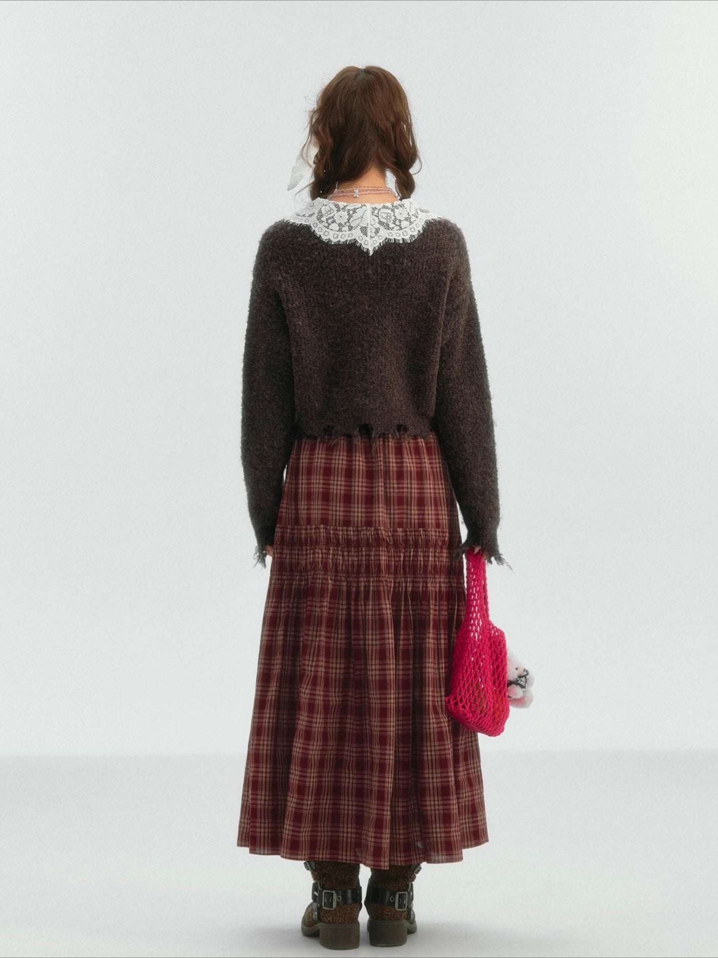 Lace Doll‑Collar Cardigan