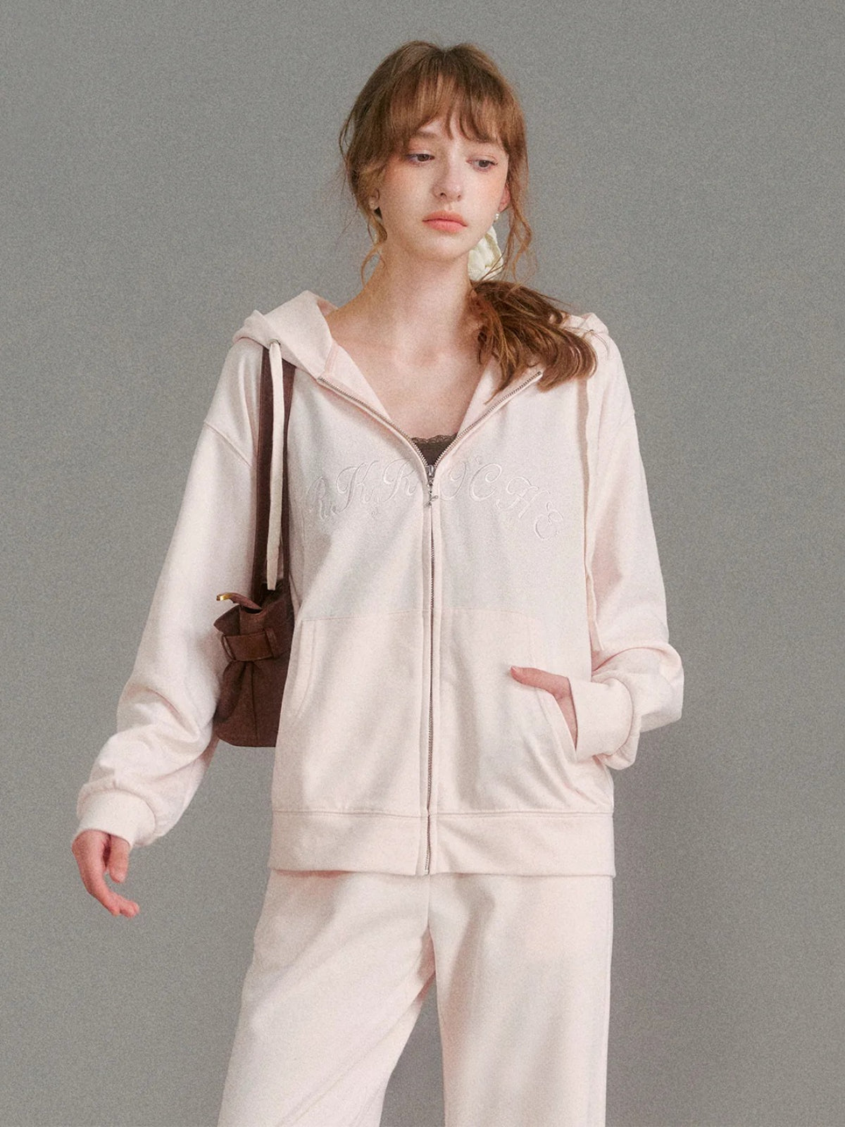 Embroidered Hoodie Set