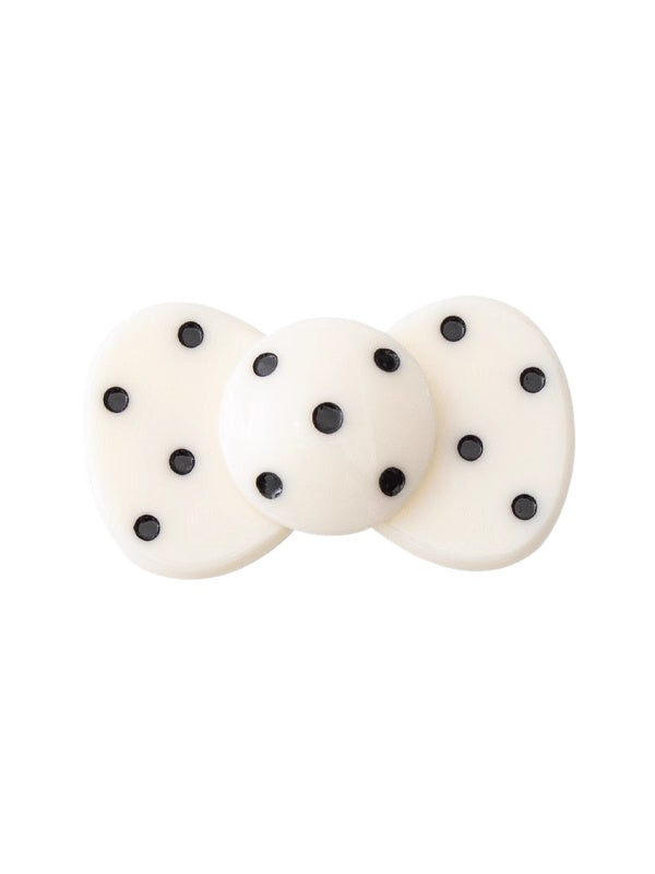 Retro Polka Bow Hair Clip