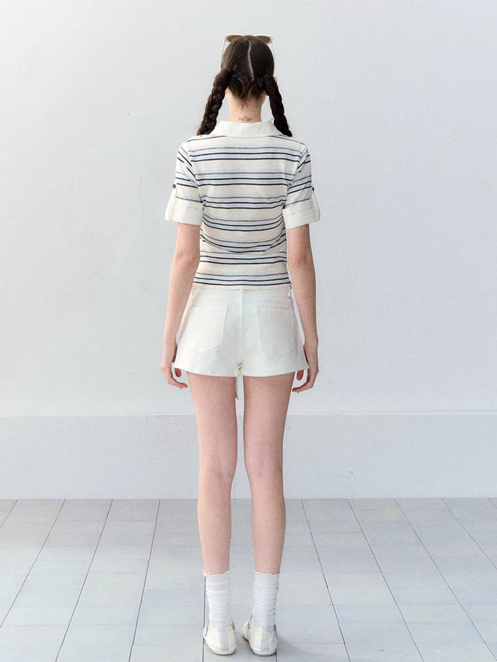 Layered Polo Knit T-Shirt