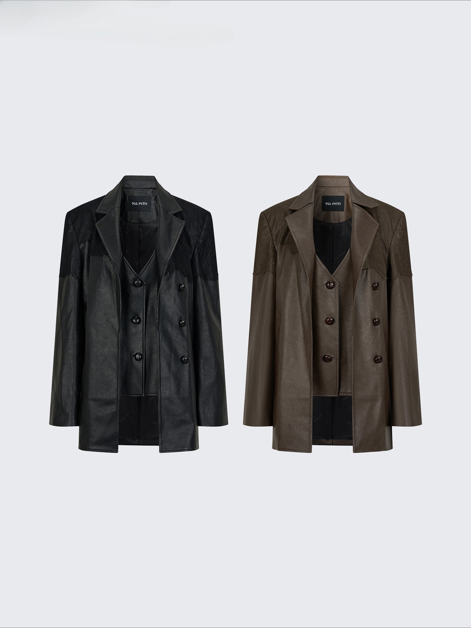 Structured Laced Leather Blazer