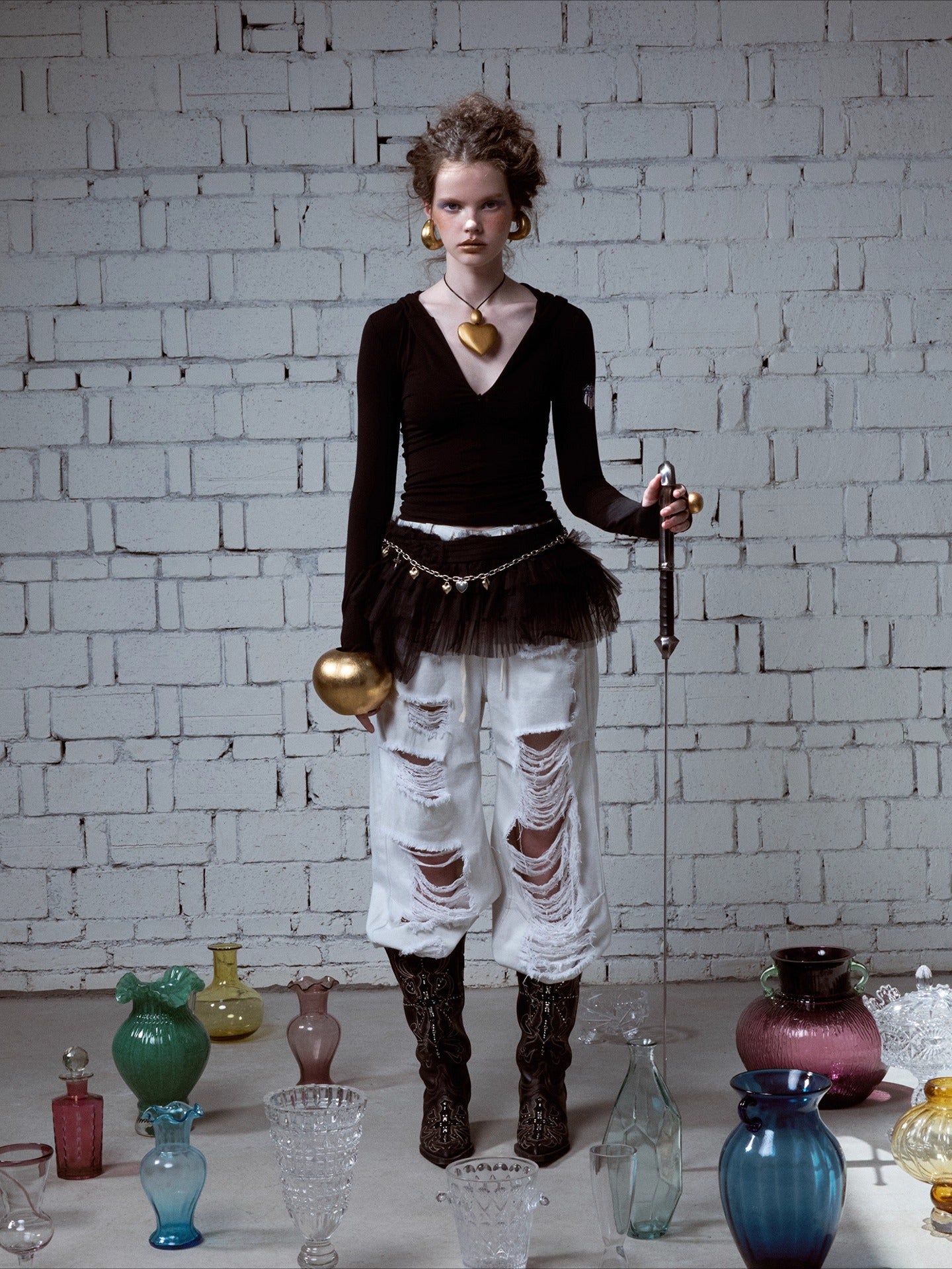 Hooded Zip Slim Long-Sleeve T-shirt