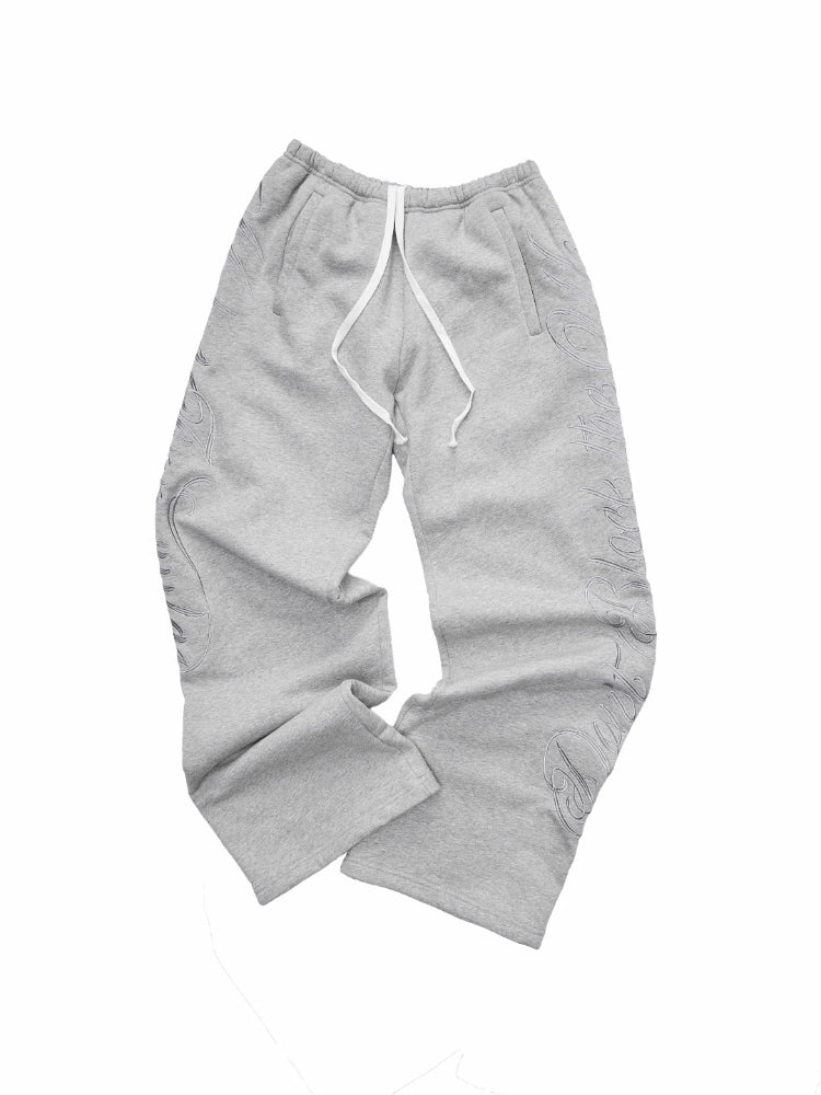 Script Embroidery Hoodie Sweat Set