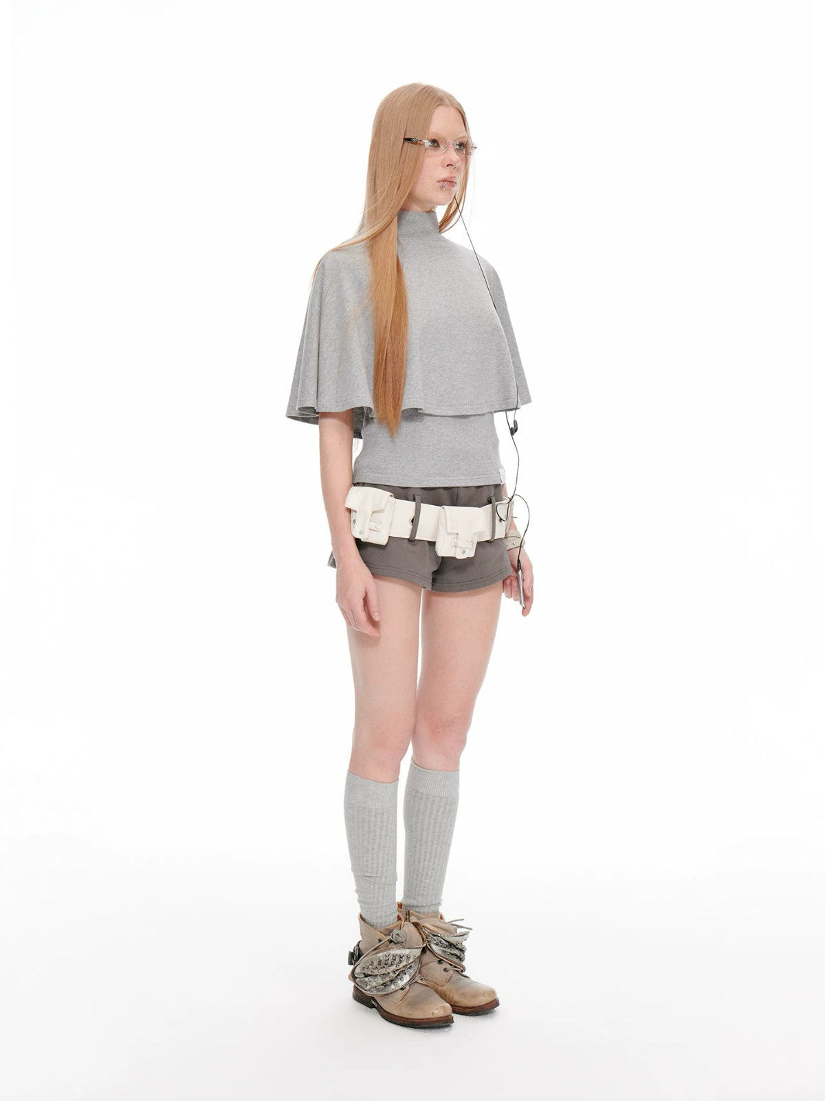 Korean Cape Layered T-Shirt
