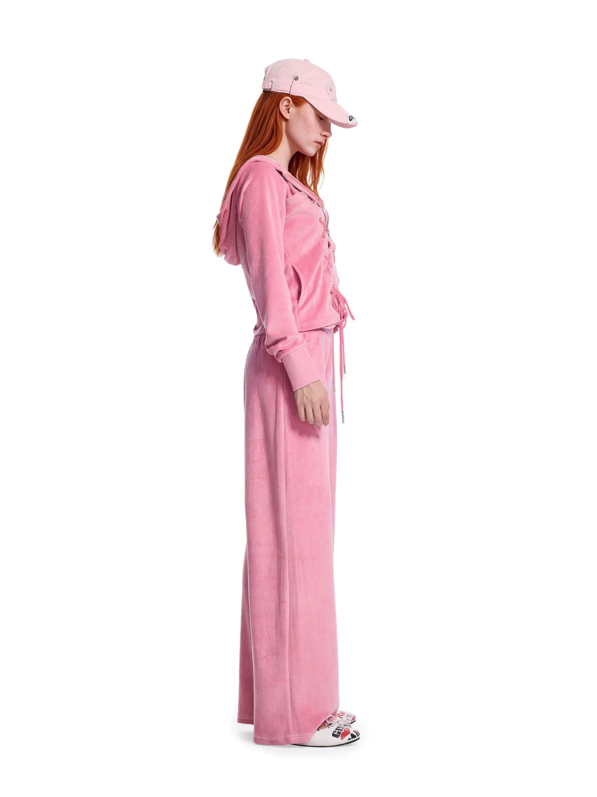 Adjustable Strap Hoodie Pants Set
