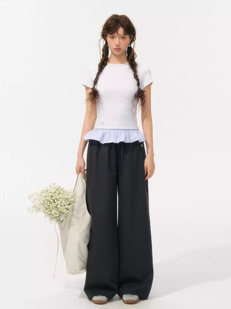 Tie-waist Drapey Airy Pants