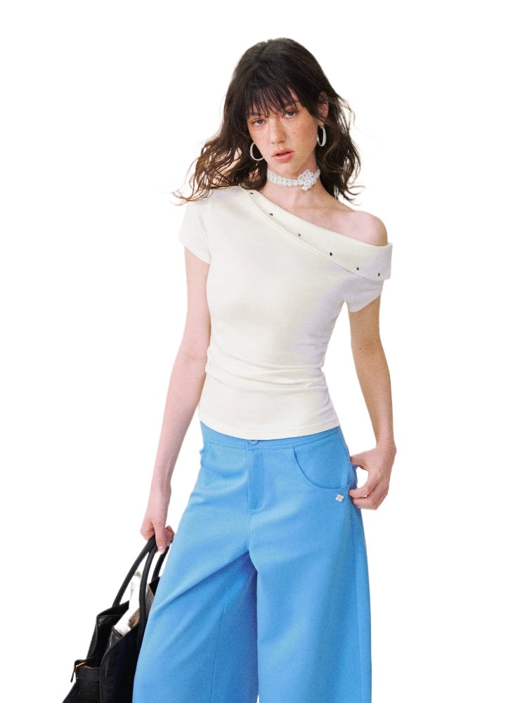 Airy Asym Tee Pants Set