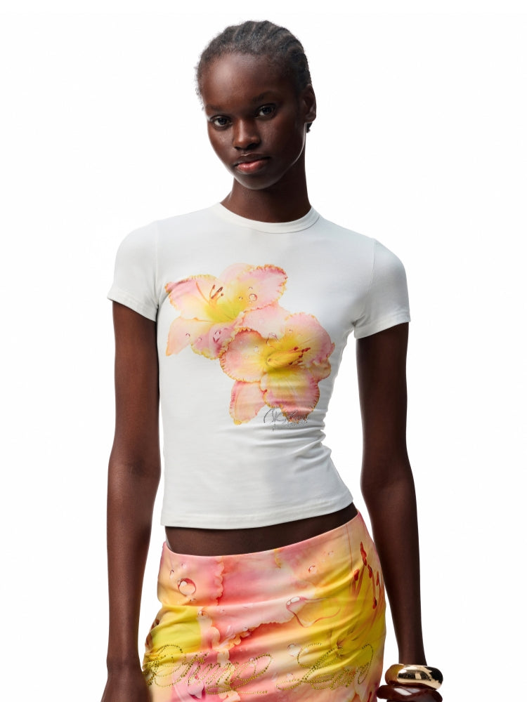 Floral All-Over Print Bodycon Mini Skirt