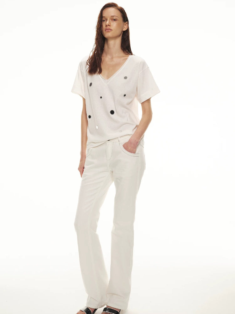 Mirror V-Neck Relaxed Tee