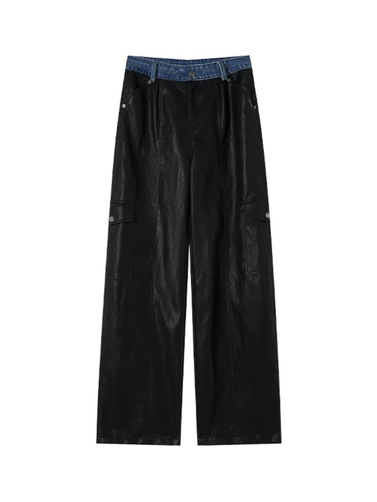 Midnight Straight Leather Pants