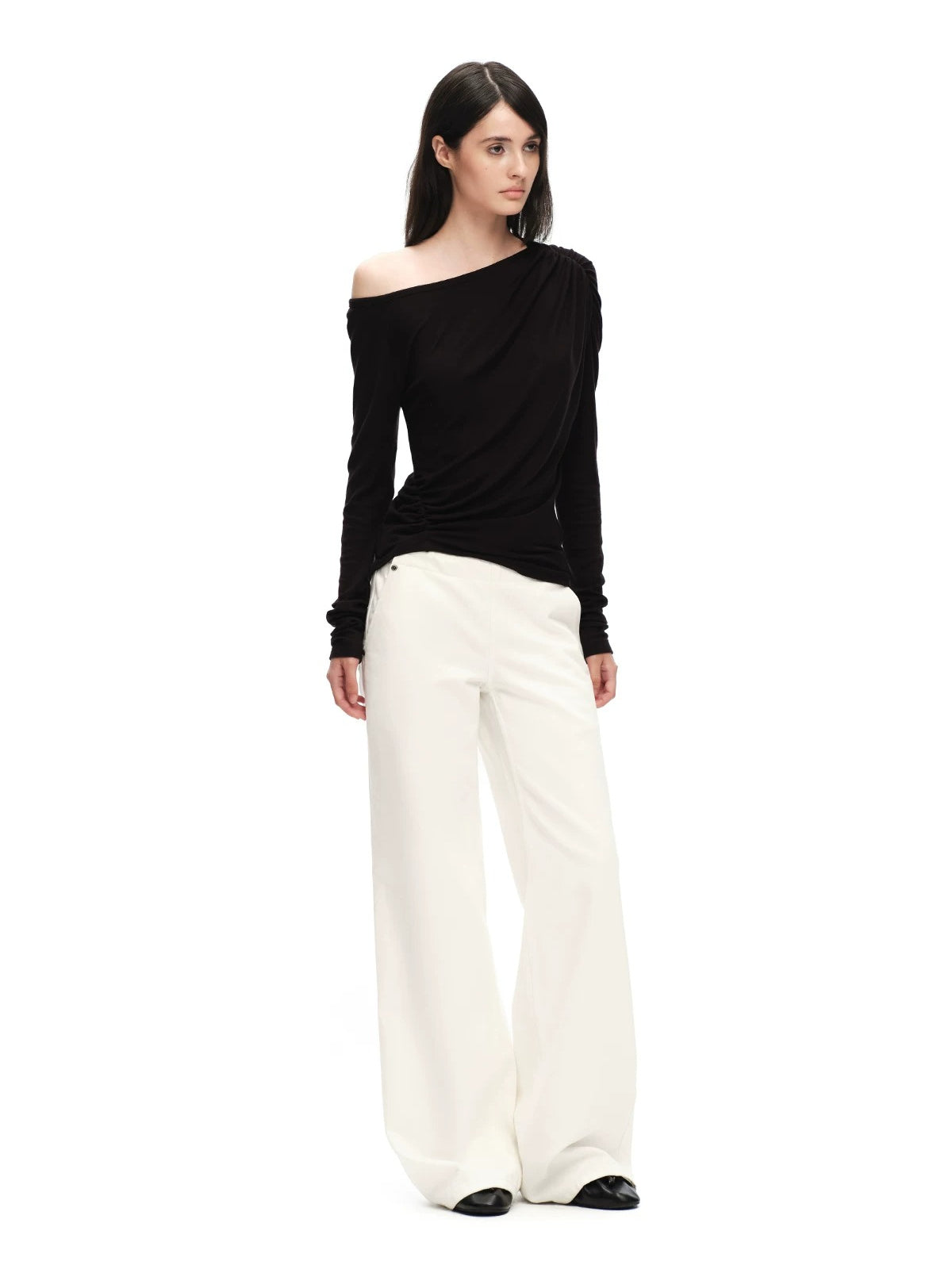 Ruched Off Shoulder Top