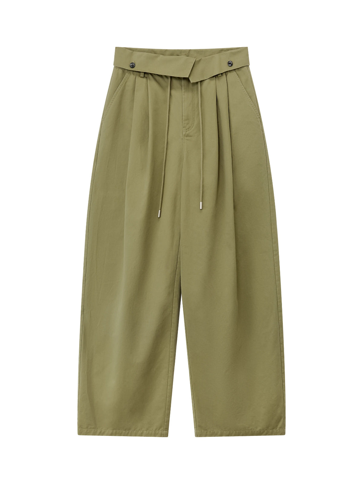 Crossover Wide-Leg Pants
