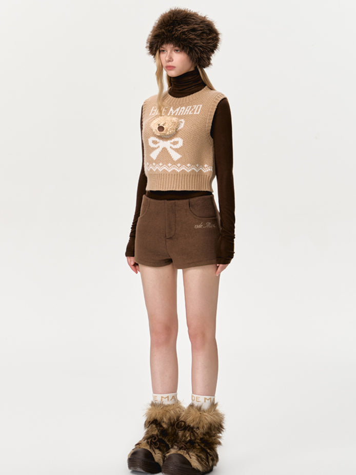 Brown & Gray Cassimere Pocket Shorts