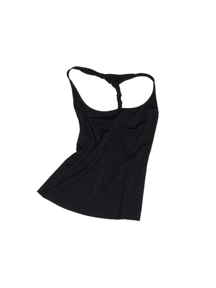 Large Round-Neck Knot Acetate Tank Top & Skirt Set