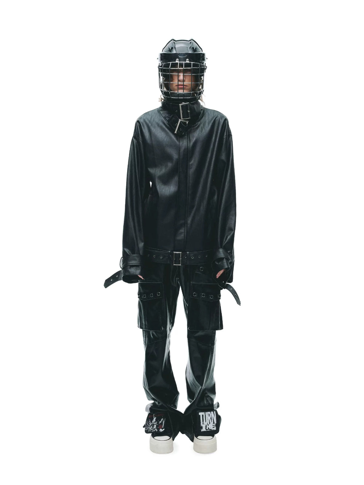 Punk Stand Collar Leather Jacket