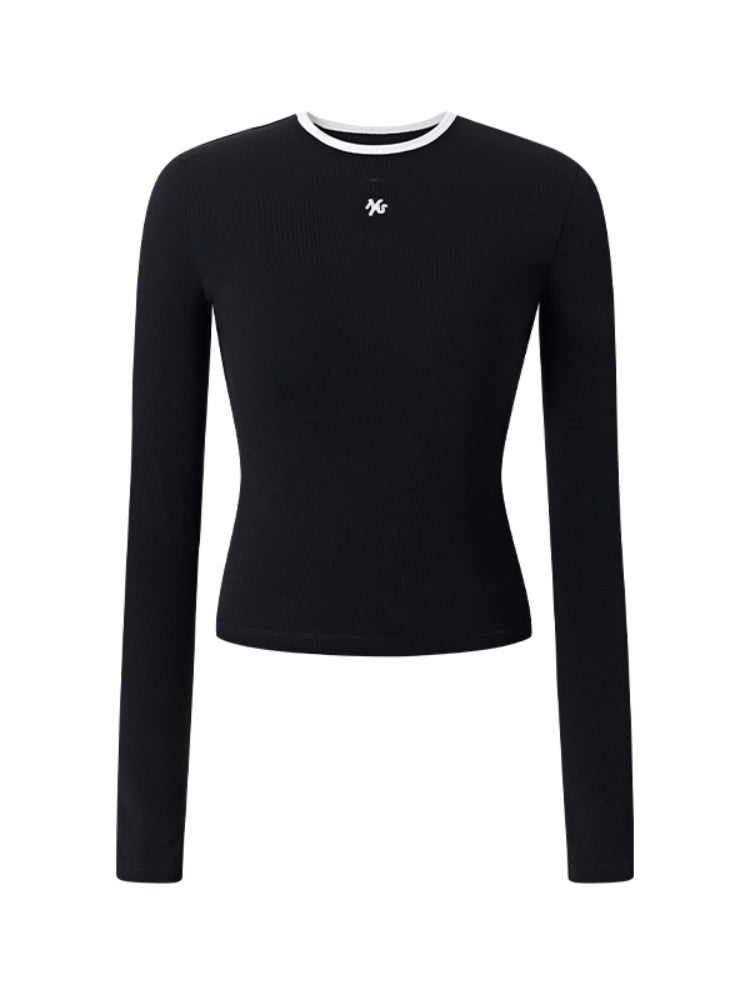 Modern Contrast-trim Regular-shoulder T-shirt