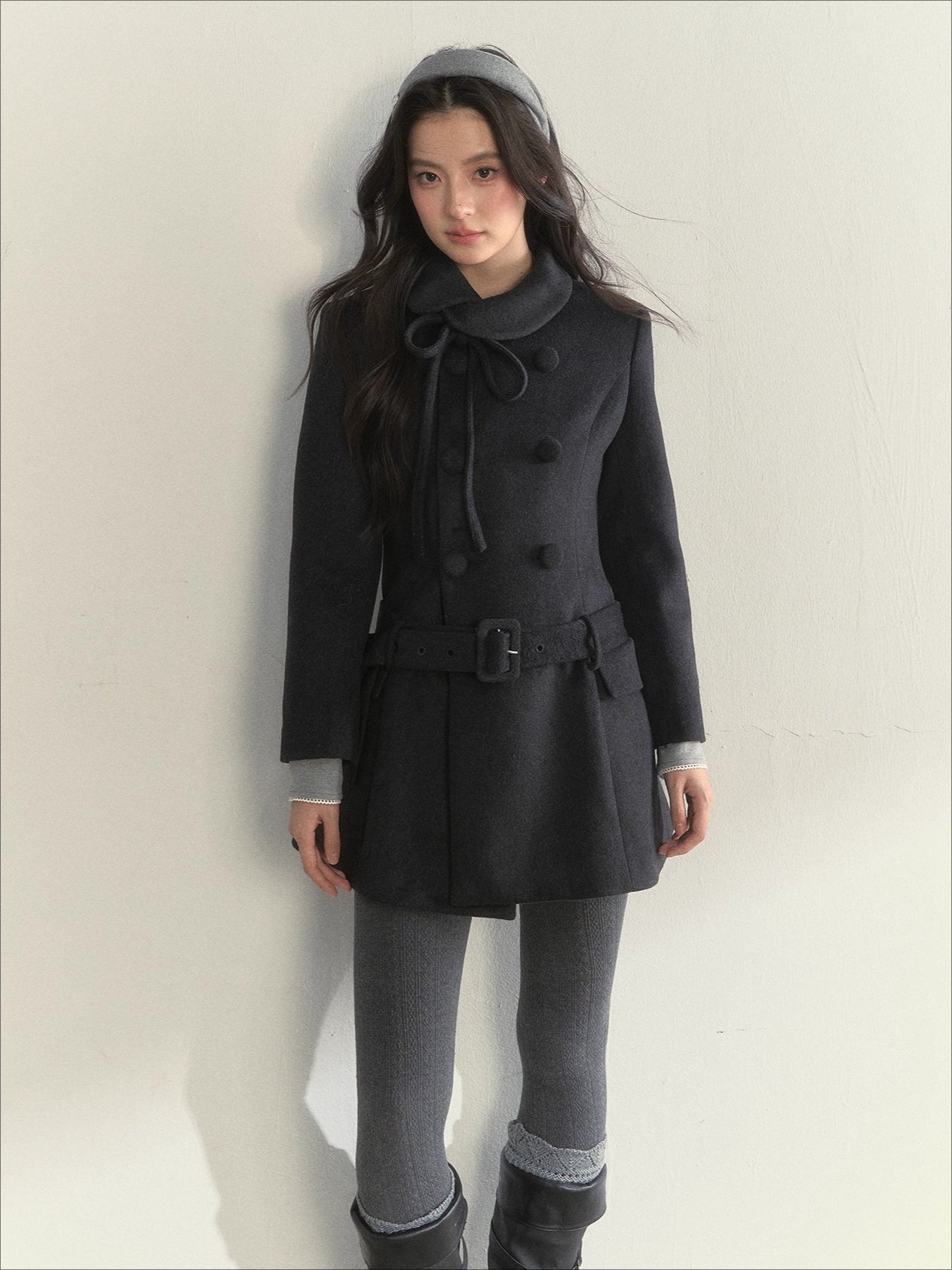 Double-Breasted Belted Coat