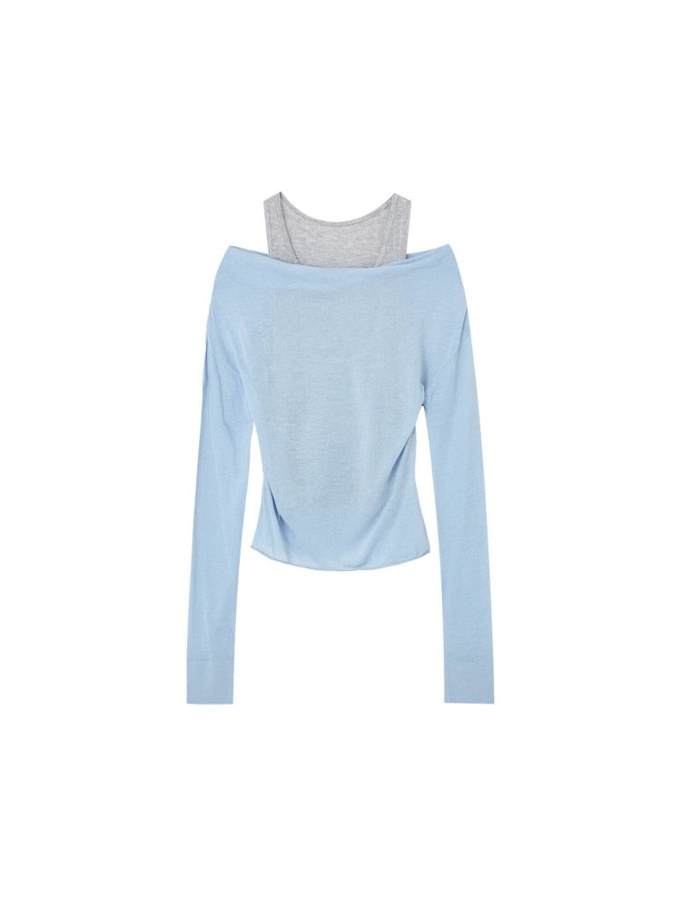 Polka Dot Layered Contrast Tee Set