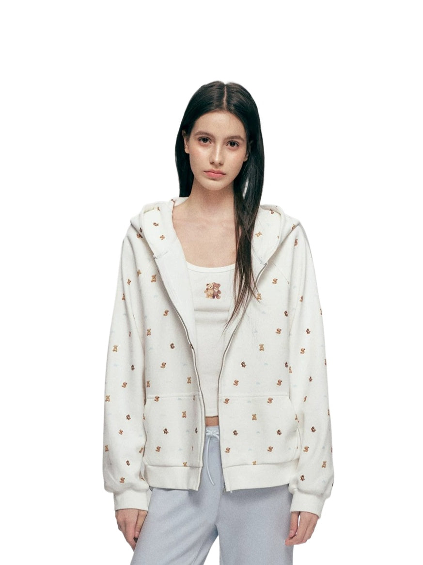 Bear Print Hoodie