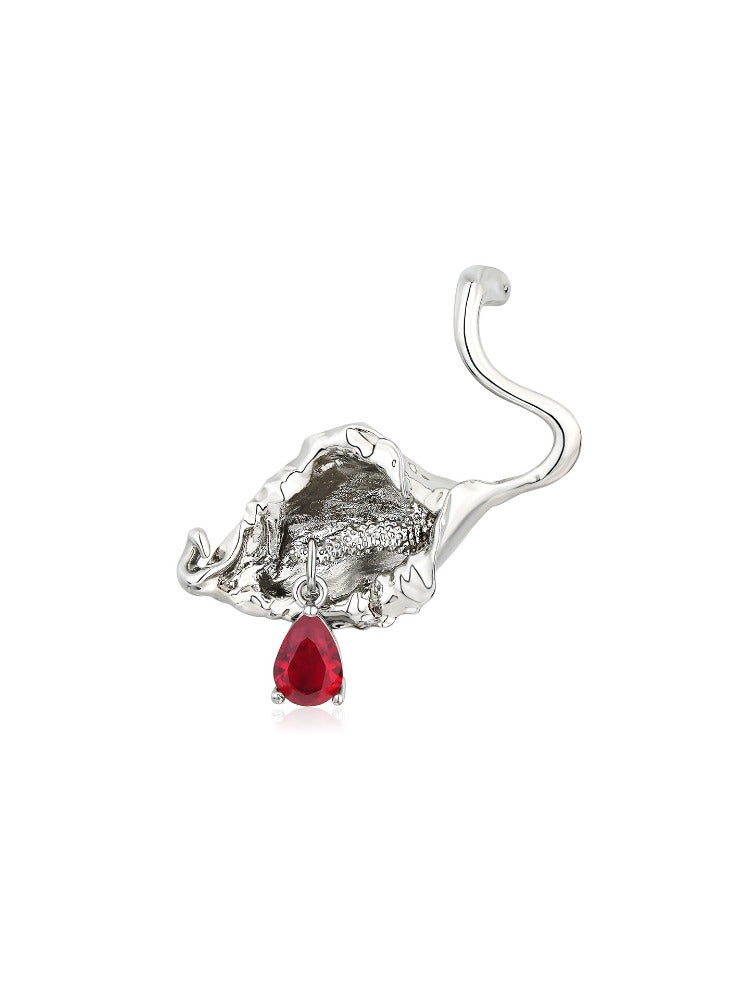Floral Drop Crystal Stud Earrings