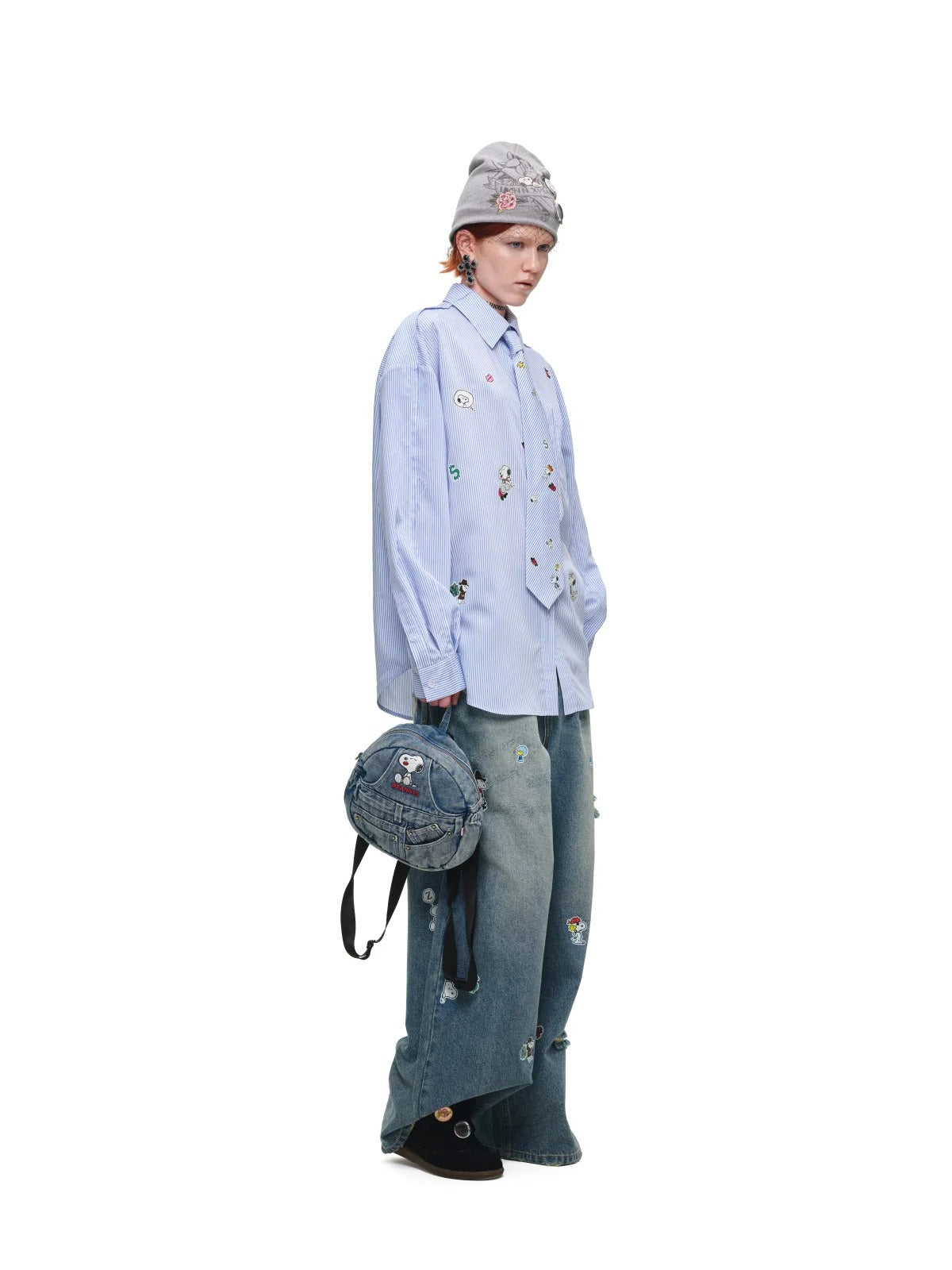 Winged Denim Backpack