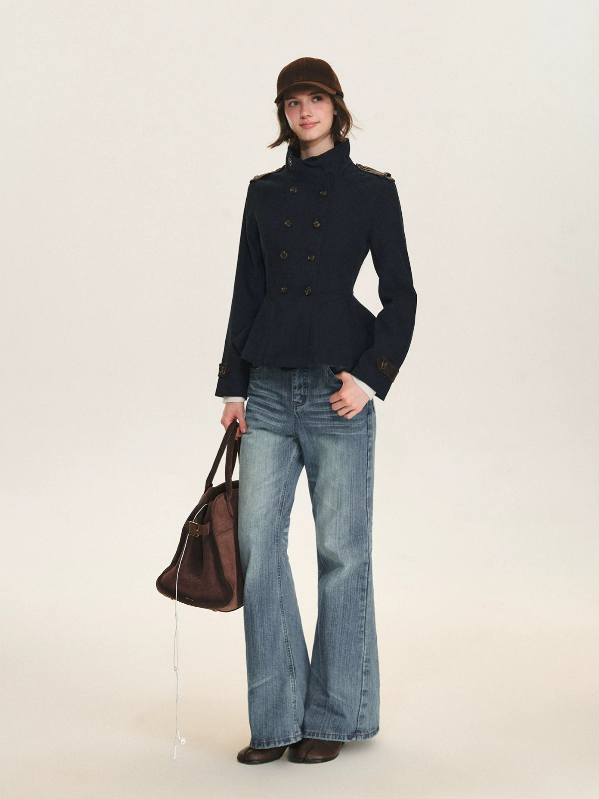 Vintage Double Breasted Suede Jacket