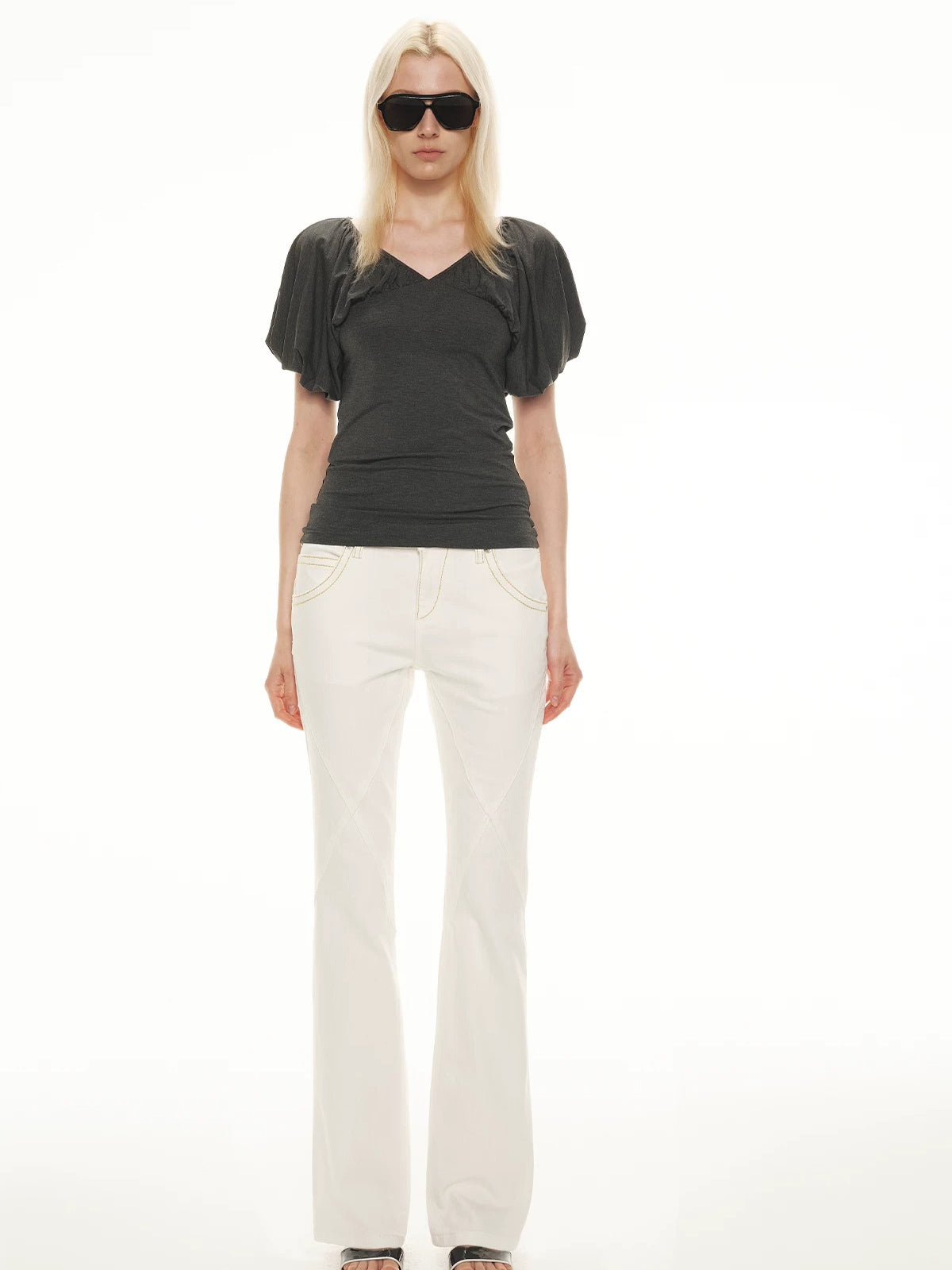 Bloom Sleeve V Neck Top