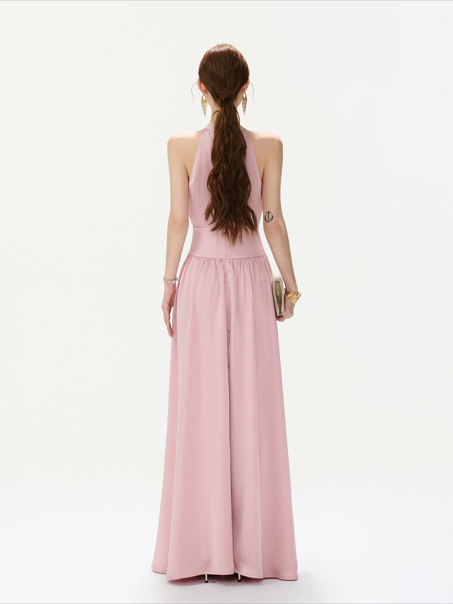 Embellished Halter Maxi Dress