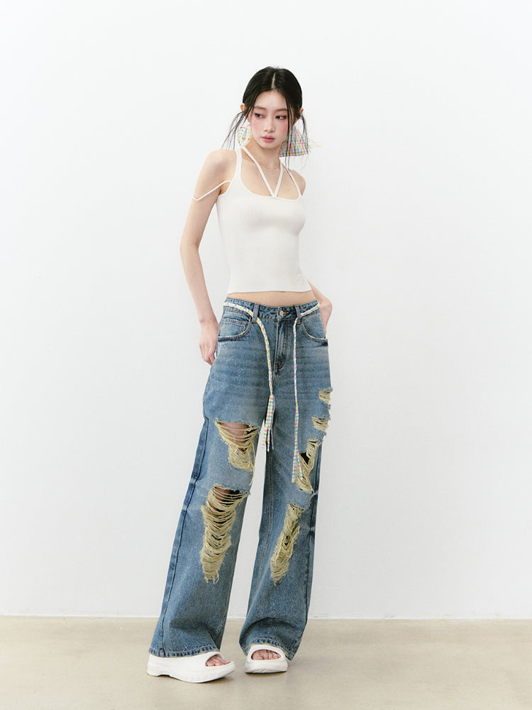 Multi-Strap Knit Sling Vest