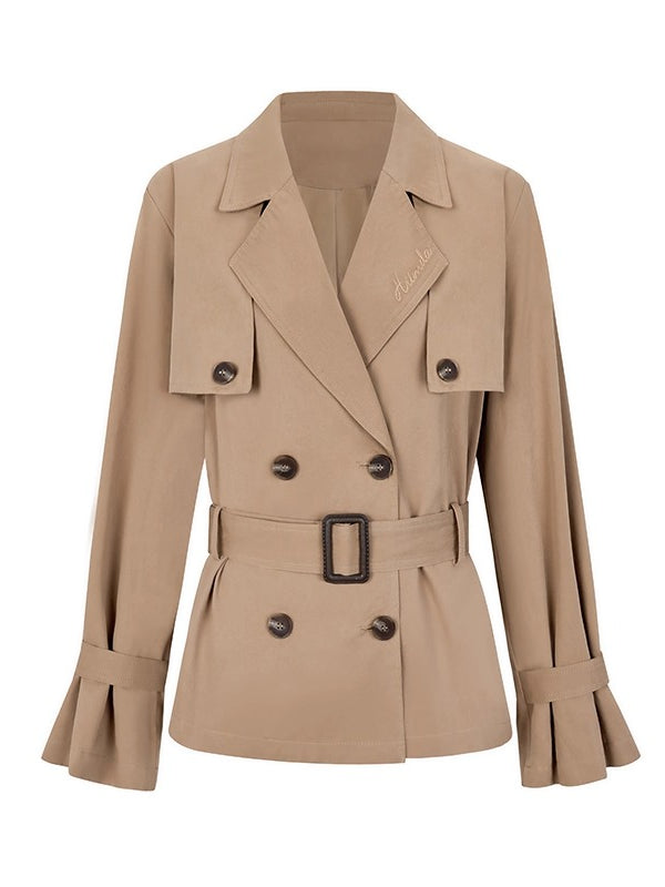Oversized Double-Breasted Midi Trench Coat