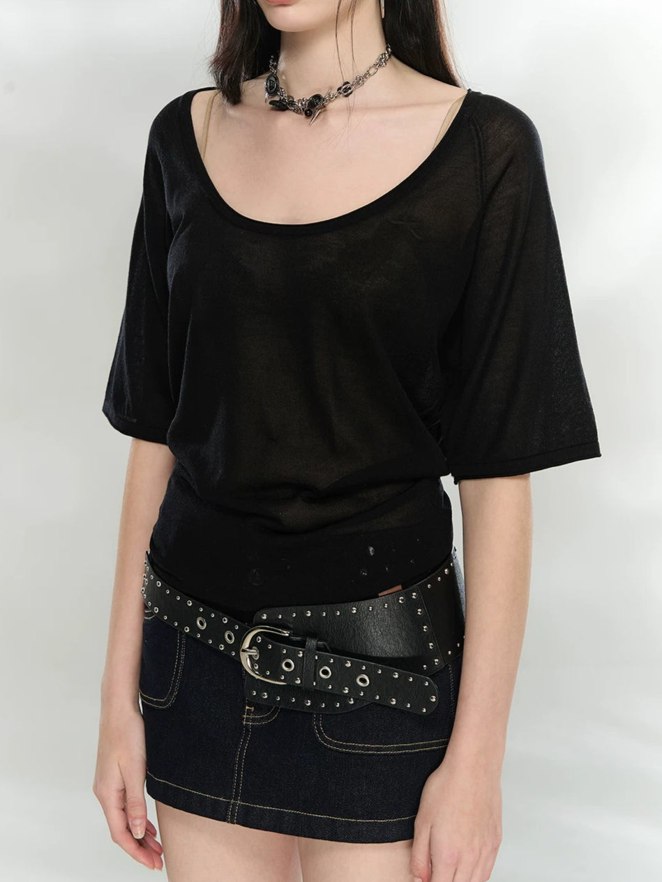 Lyocell U-Neck Top
