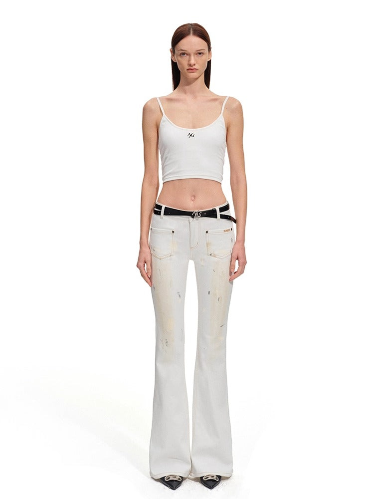 Polar Flare Stretch Denim Pants