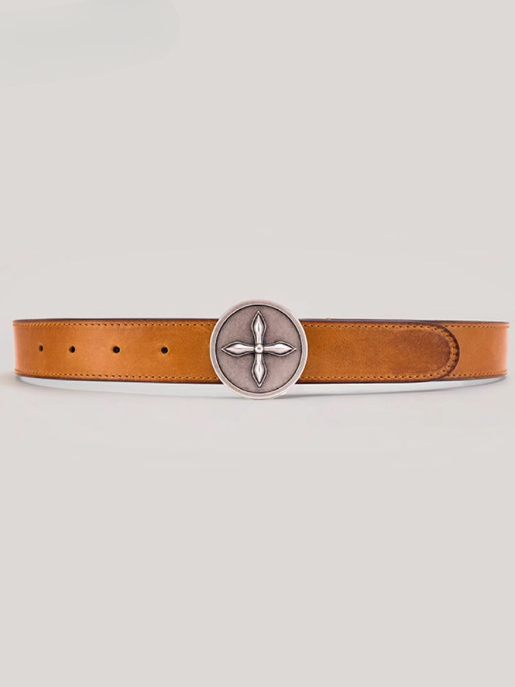 Compass Handcraft Leather Belt
