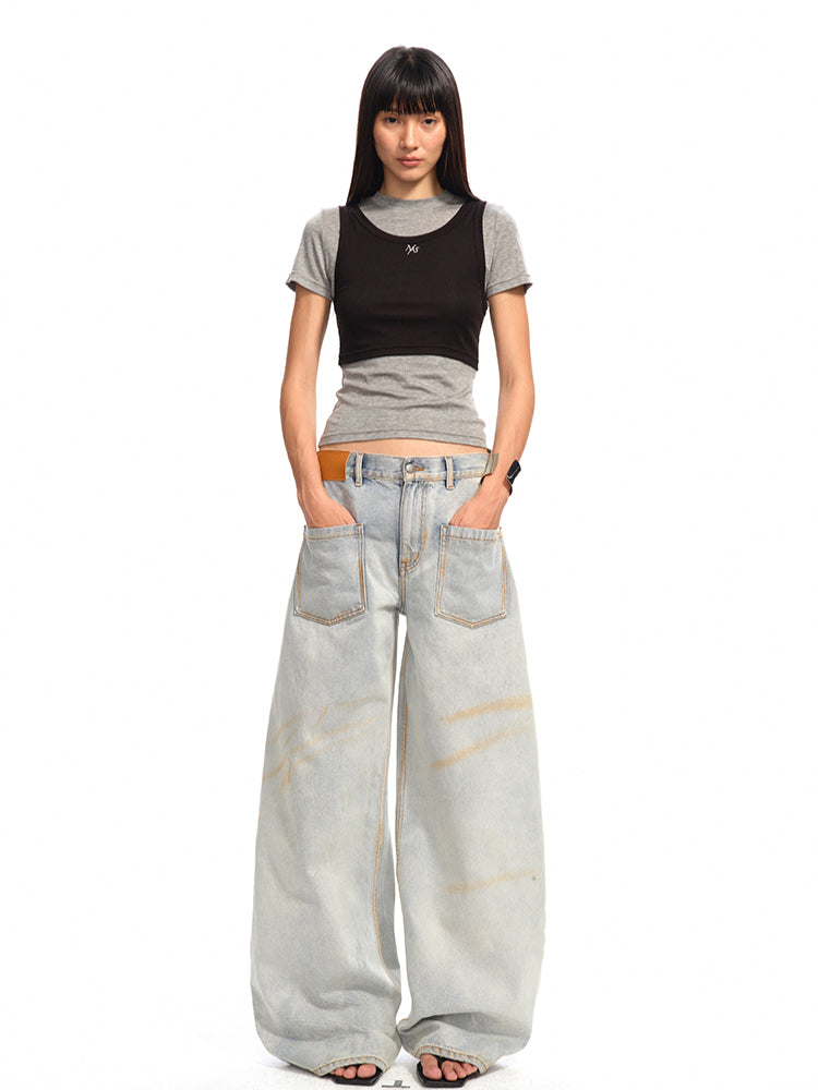 Washed Reversed - Pocket Jeans