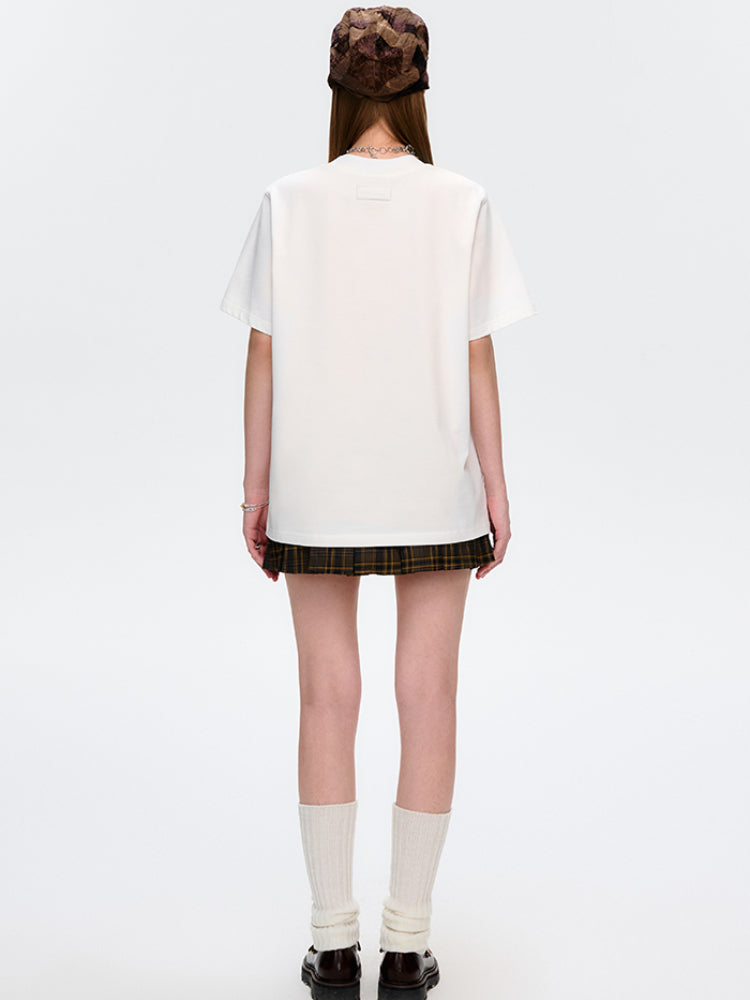 Paper Plane Bear Cotton Short-Sleeve T-Shirt