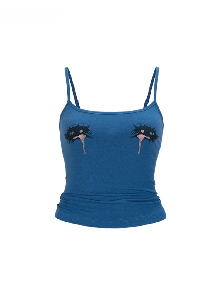 Fun Big Eye Tear Drop Tank Top