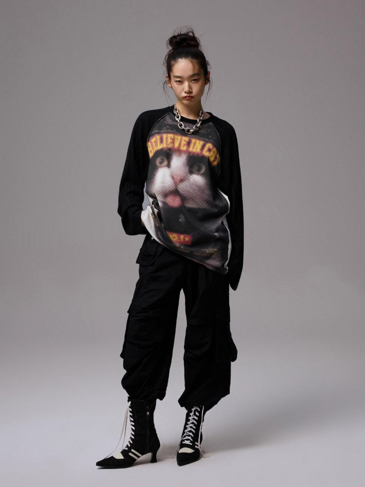 Jacquard Embroidered Multi-pocket Cargo Pants