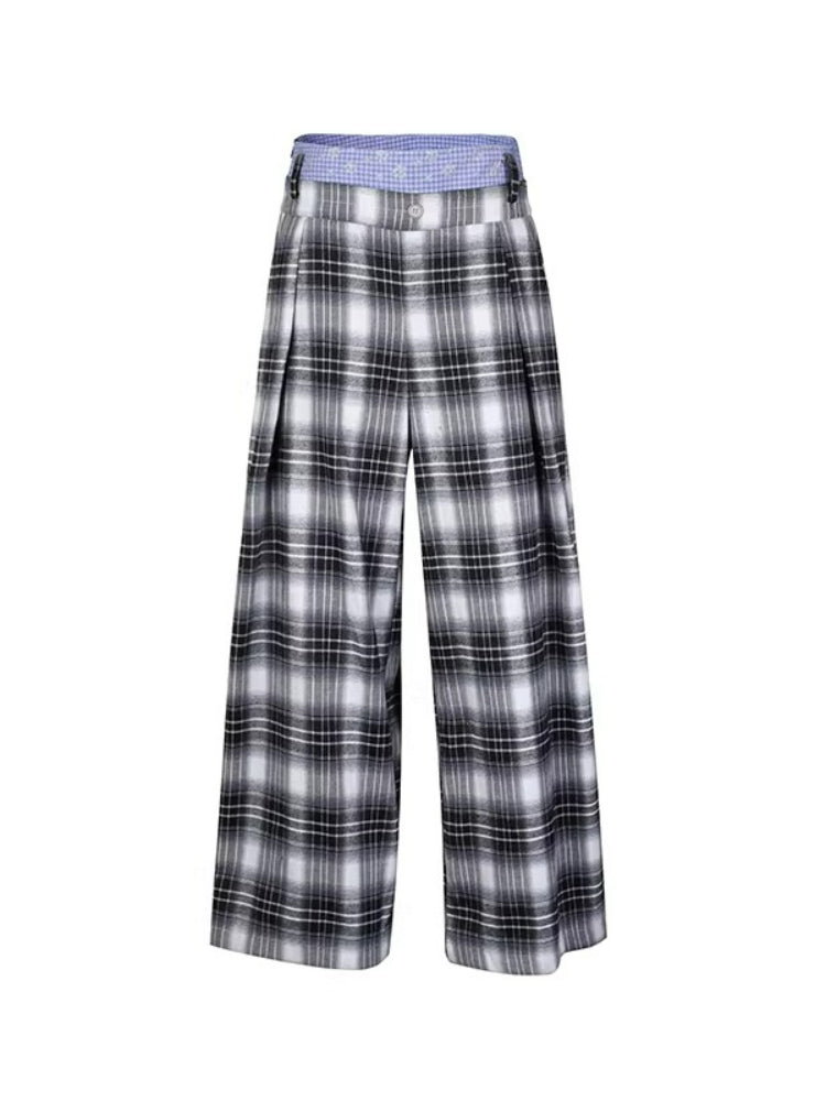 Manchester Plaid Wide Pants