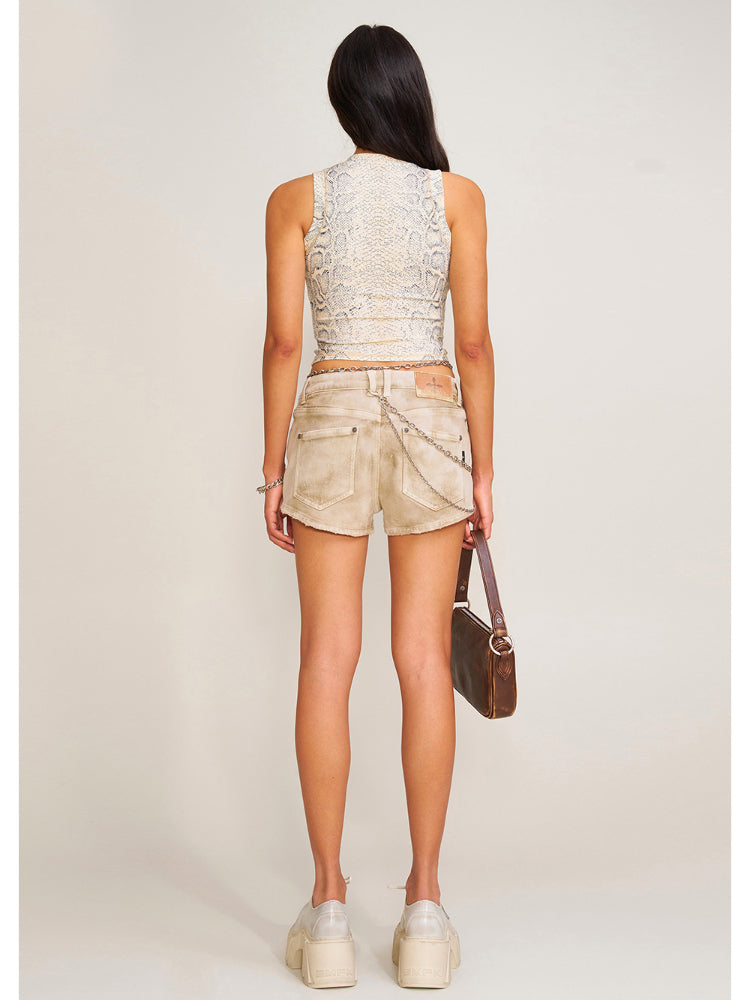 Rage Wild Denim Shorts Low Wild Cowboy Brown