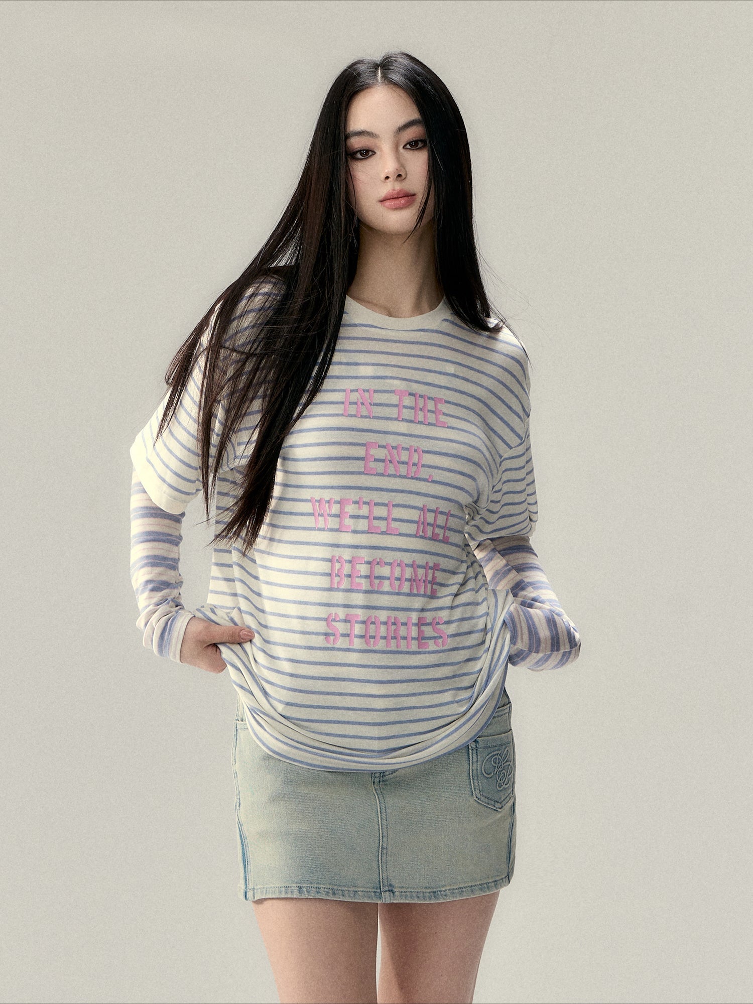 Floral Print Round Neck Short-Sleeve T-shirt