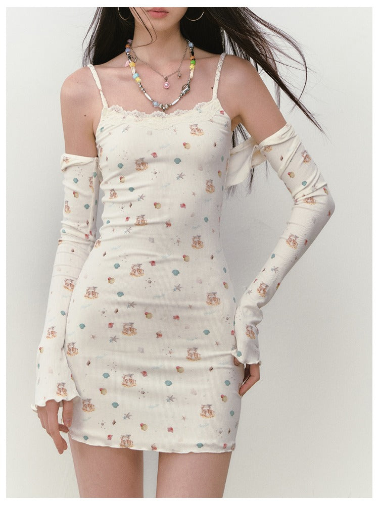 Seaside Series Printed Dress & Cover Up Set