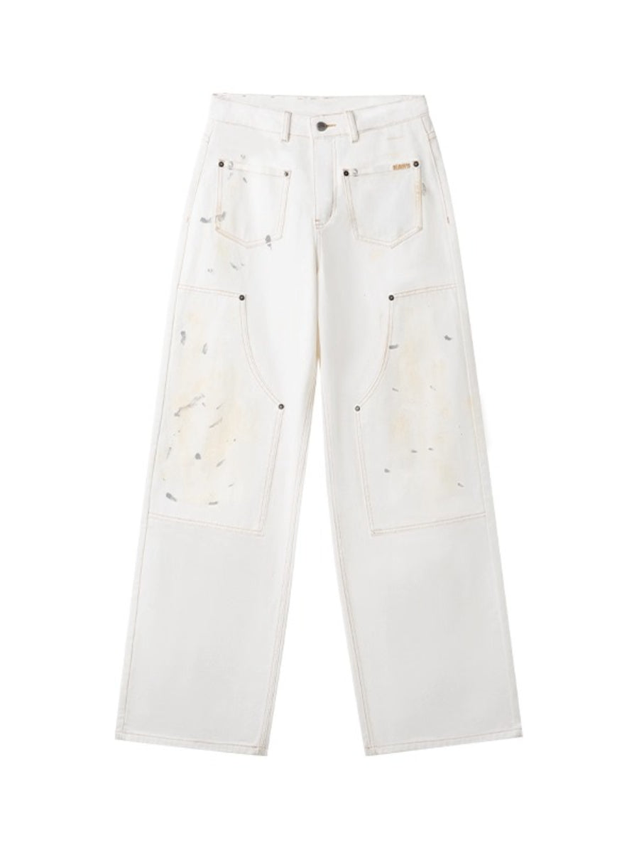 Polar Washed Twill Wide-Leg Jeans