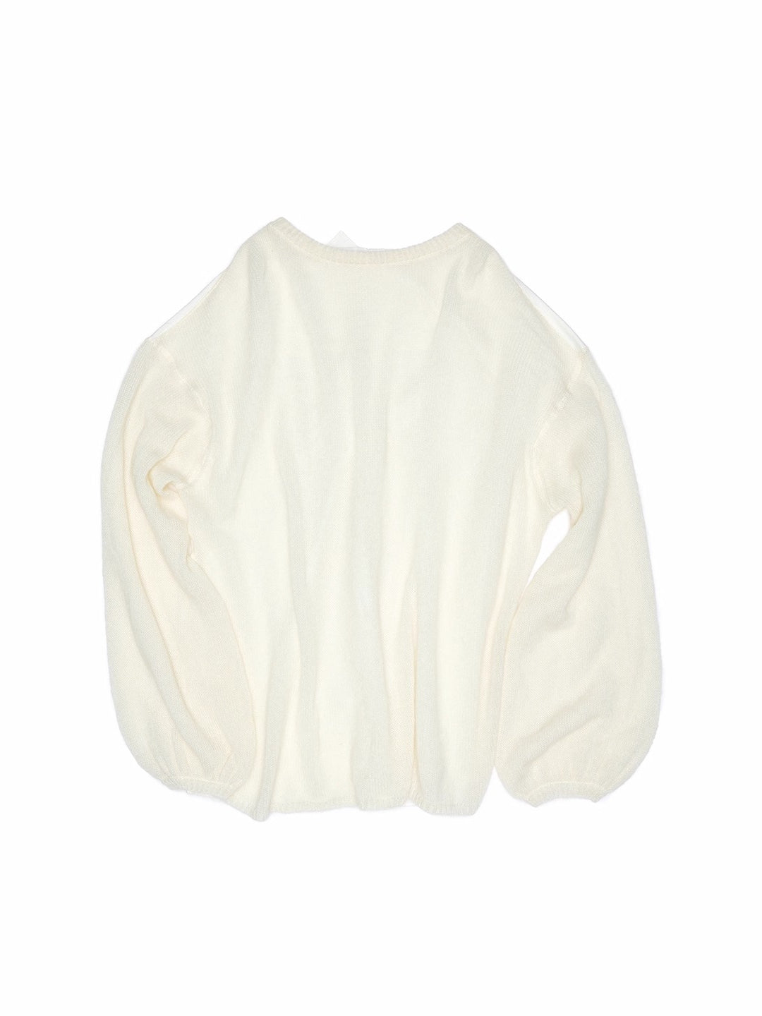 Oversized Mohair Shirt-Panel Knit Sweater