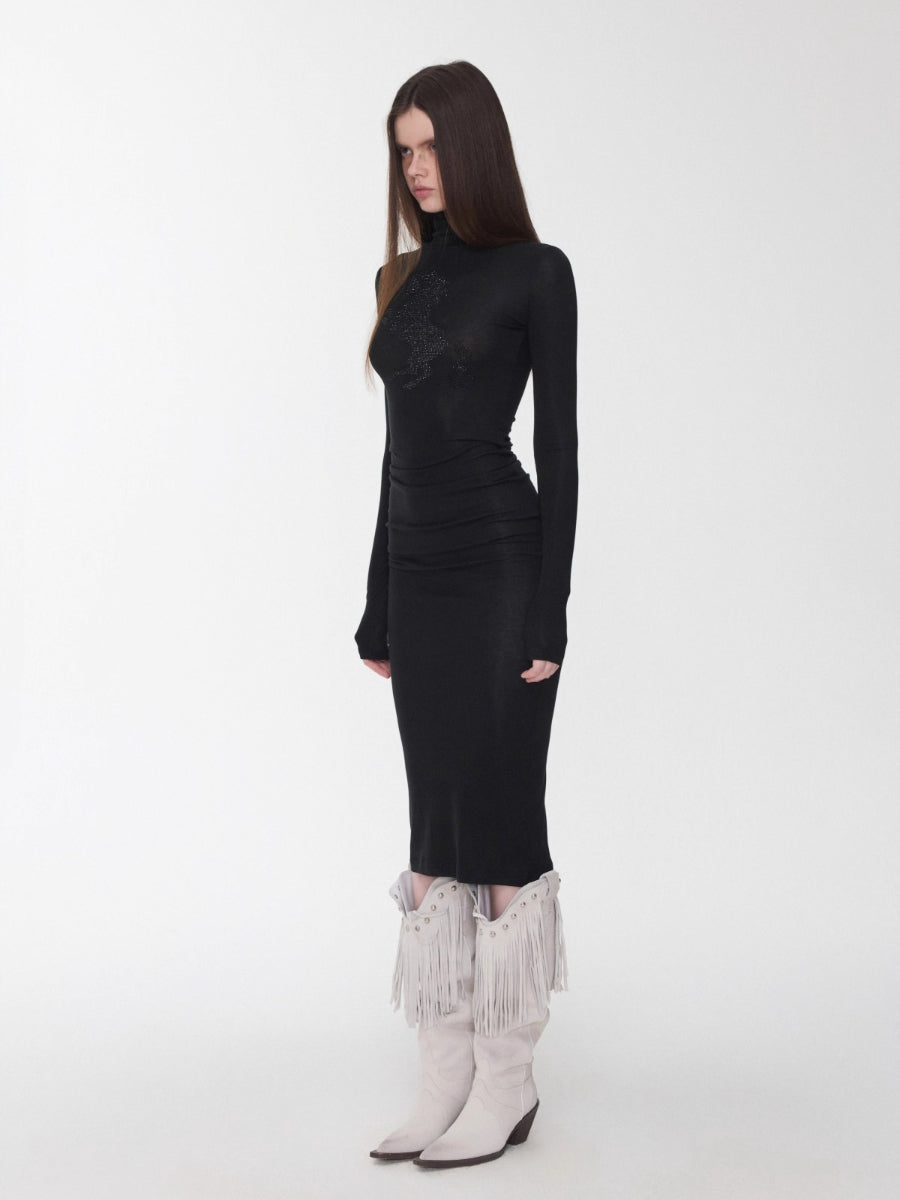 Crystal-Embellished Turtleneck