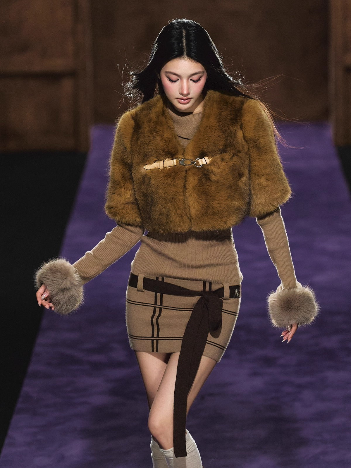 Faux-Fur Cape Vest