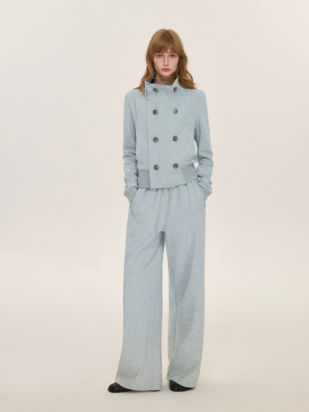 Double Breasted Jacket & Sweatpants Set