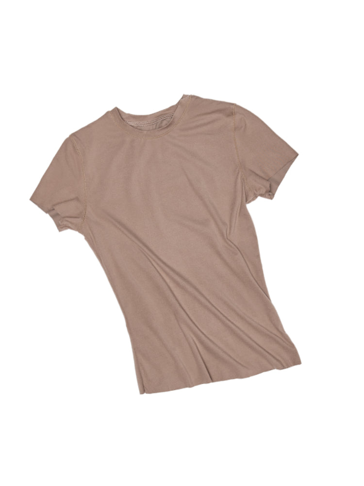 Basic Slim-Fit Solid-Color T-shirt